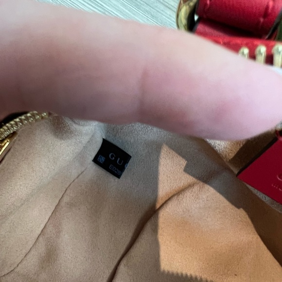 GUCCI GG Supreme Monogram Blooms Mini Boston Navy Blue Hibiscus - Picture 15 of 16